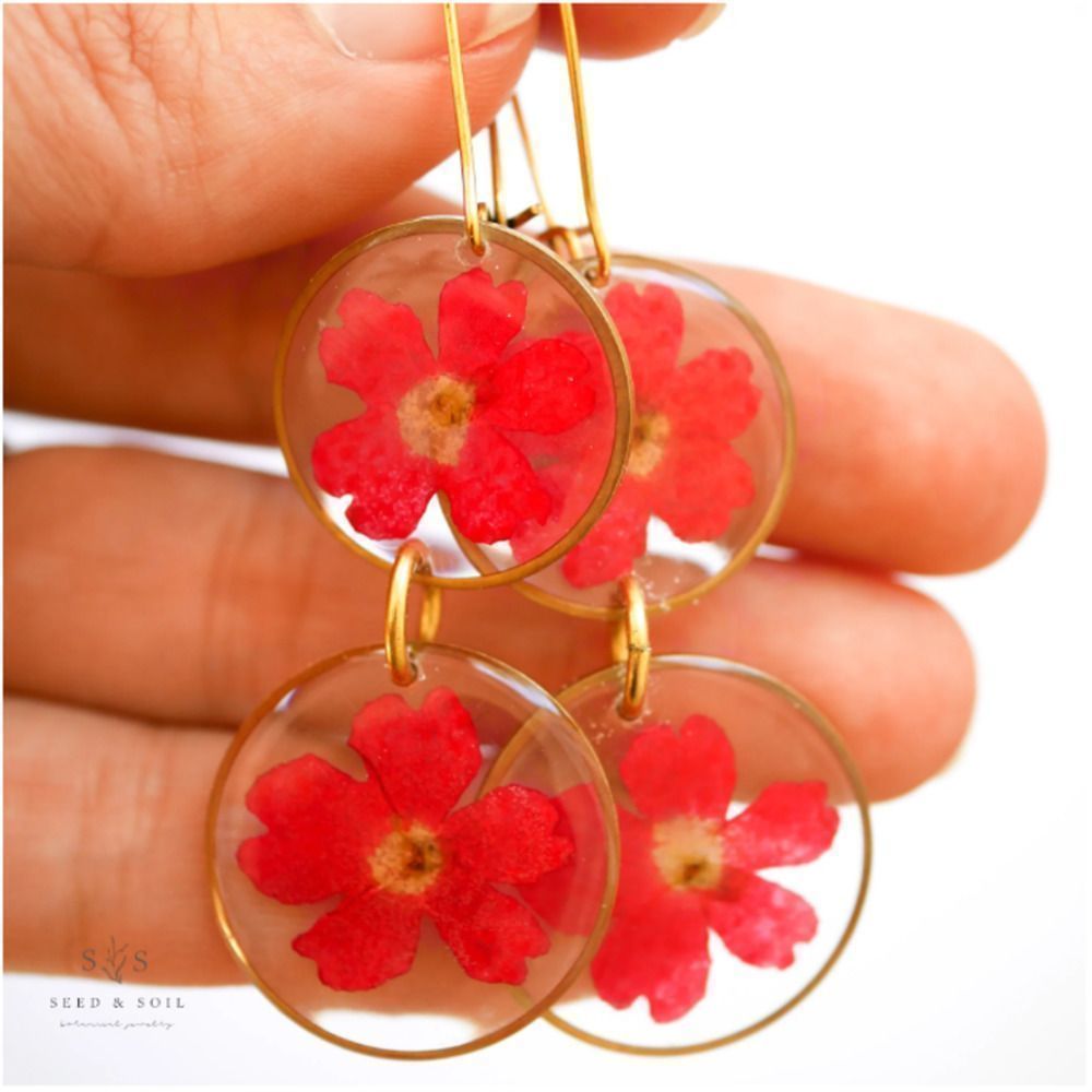 Handmade Boho Babe Red Earrings from Seed&Soil Shop00000